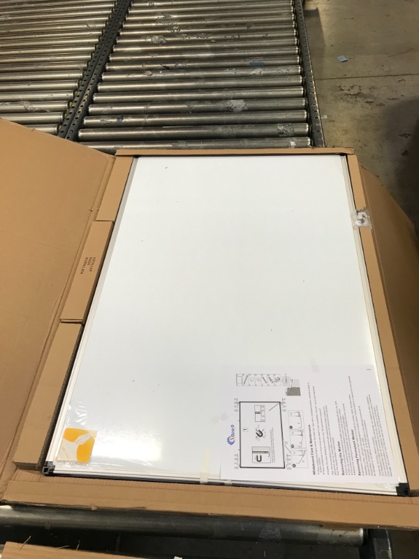 Photo 2 of XBoard Magnetic Dry Erase Board/Whiteboard, 36 X 24 Inches, Double Sided White Board,1 Dry Eraser & 3 Dry Erase Markers & 4 Push Pin Magnets 36" x 24"