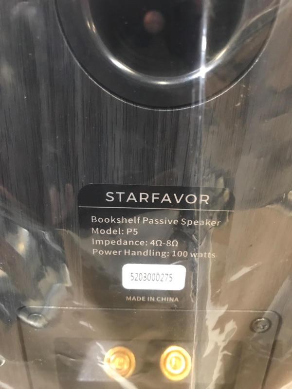 Photo 1 of Starfavor 5.25” Passive Bookshelf Speakers Pair, 2-Way Home Stereo Speakers 50 watts RMS, 100 watts Peak Power, 5 inch Wired Audio Speakers for Home Theater -P5
