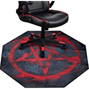 Photo 1 of 51" X51" IBETTO Gaming Chair Mat, High Class Natural Rubber Computer Chair Mat for Hard Wood Floor, Noise Cancelling Gaming Chair Mat–Anti-Slip Gaming Floor-Office Chair Mat-Star
