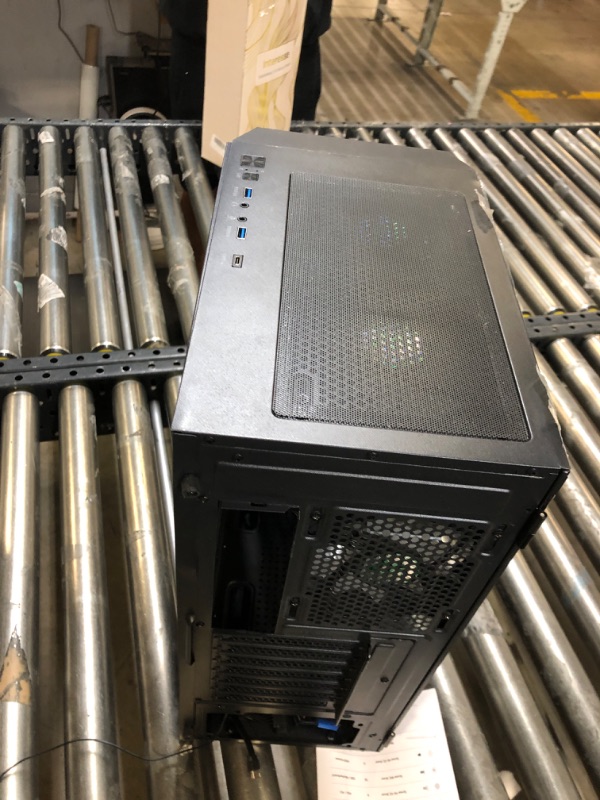 Photo 1 of MUSETEX ATX PC Case Pre-Installed 6Pcs 120mm ARGB Fans, Computer Gaming Cases with Type-C Port and USB 3.0, Mid Tower Case with Mesh Front Panel and Tempered Glass Side Door, Y4