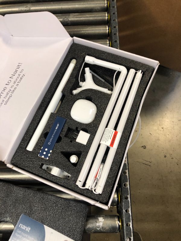 Photo 1 of Nanit Pro Smart Baby Monitor & Floor Stand – Wi-Fi HD Video Camera, Sleep Coach and Breathing Motion Tracker, 2-Way Audio, Sound and Motion Alerts, Nightlight and Night Vision, Includes Breathing Band Pro Camera & Floor Stand