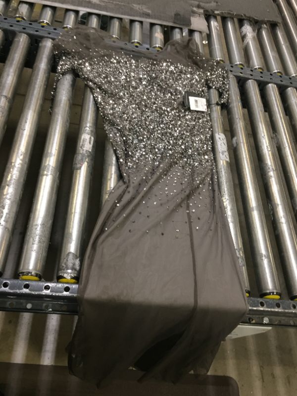 Photo 1 of Adrianna Papell Women's Plus-Size Floral Beaded Gown with Godets size 8 