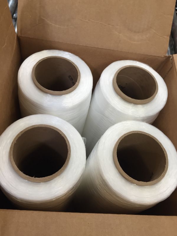 Photo 2 of PackageZoom Pre Stretched 15” x 1500 ft 4 Rolls Stretch Wrap Film Clear Cling Plastic for Moving and Packaging Stretch Wrap 15" wide x 1500 ft x 4 Rolls