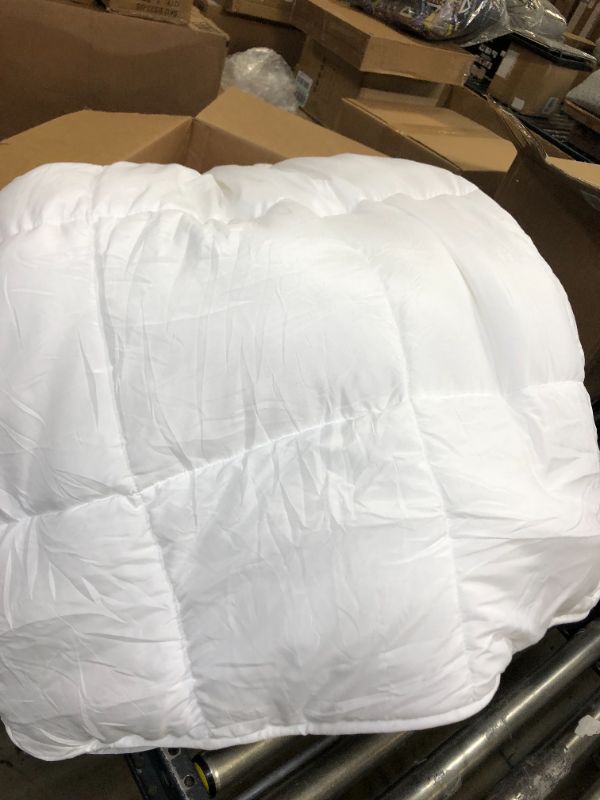 Photo 2 of  Bedding Comforter – All Season Comforter King Size – White Comforter King - Plush Siliconized Fiberfill - Box Stitched
