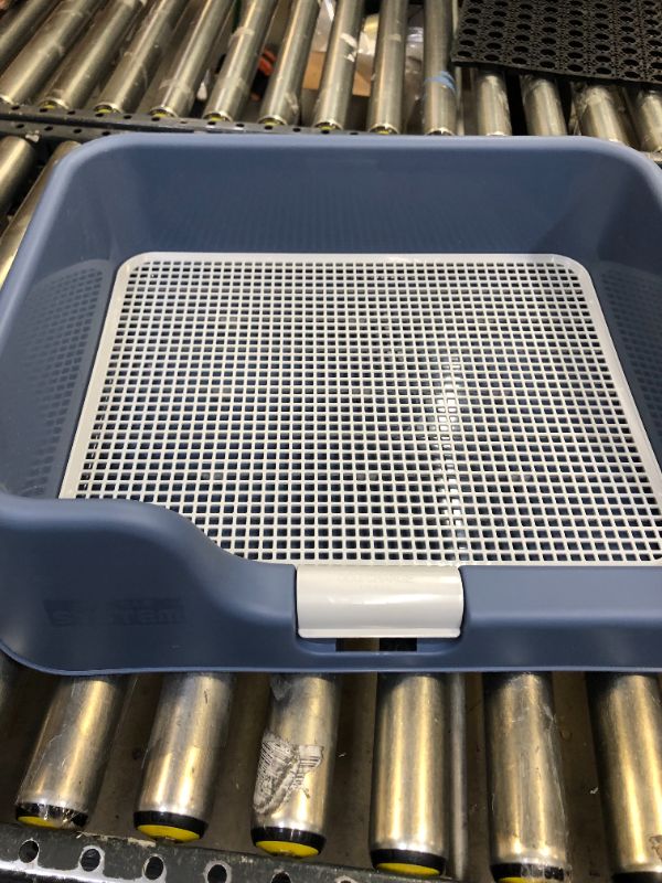 Photo 2 of [PS KOREA] Indoor Dog Potty Tray – with Protection Wall Every Side for No Leak, Spill, Accident - Keep Paws Dry and Floors Clean! (Blue)
