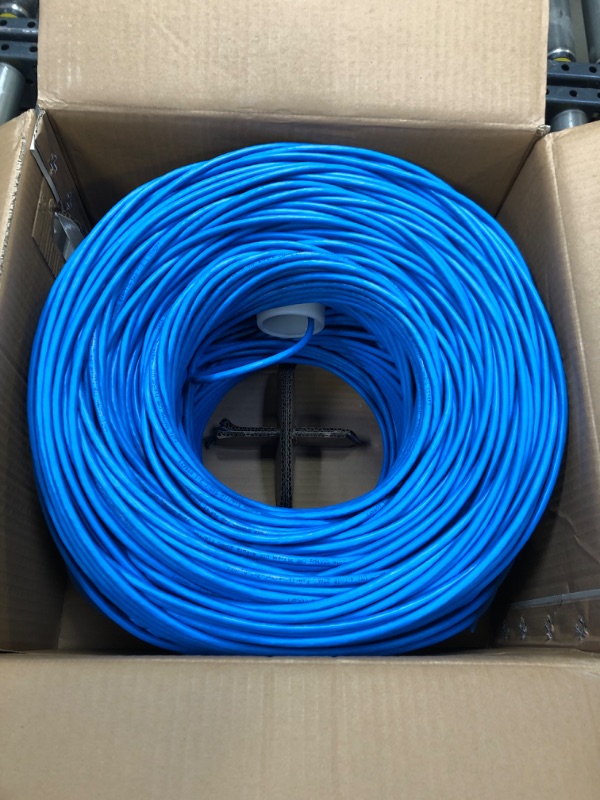 Photo 2 of  1000ft, Blue, 23AWG 4 Pair Solid Bare Copper, 550MHz, ETL Listed, Unshielded Twisted Pair (UTP), Bulk Ethernet Cable