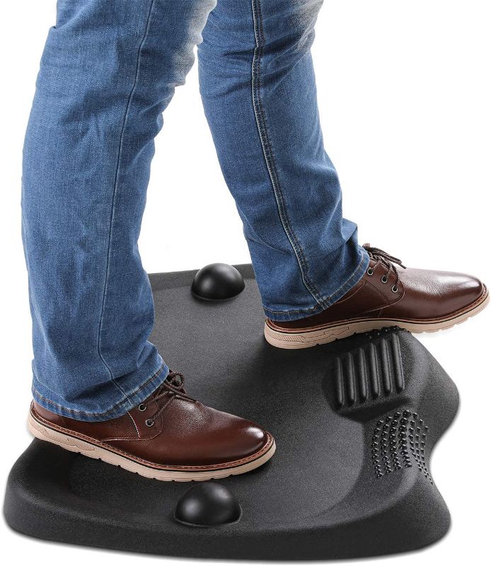 Photo 1 of Anti Fatigue Standing Mat by DAILYLIFE, Comfort Standing Desk Mat, Ergonomic Stand Up Mat with Massage Ball, Soft & Durable Floor Mat for Workplace, Office, Home (Large, Black)