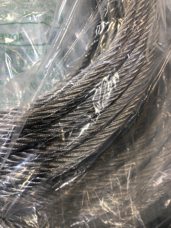Photo 2 of  5mm Dia Steel Clear PVC Coated Flexible Wire Rope Cable  ( PACK OF 2 ) length of wire unknown