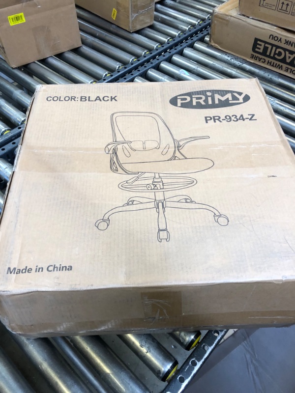 Photo 4 of Primy Office Chair Ergonomic Desk Chair with Adjustable Lumbar Support and Height, Swivel Breathable Desk Mesh Computer Chair with Flip up Armrests for Conference Room (Black)
