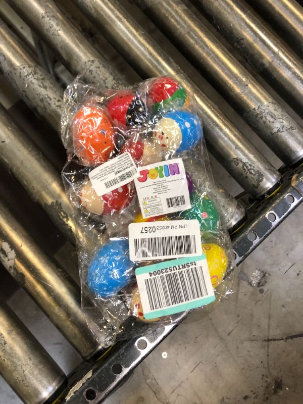 Photo 1 of JOYIN 12 Pieces 3" Wooden Egg Shakers Maracas Percussion Musical for Party Favors, Classroom Prize Supplies, Musical Instrument, Basket Stuffers Fillers, Easter Hunt