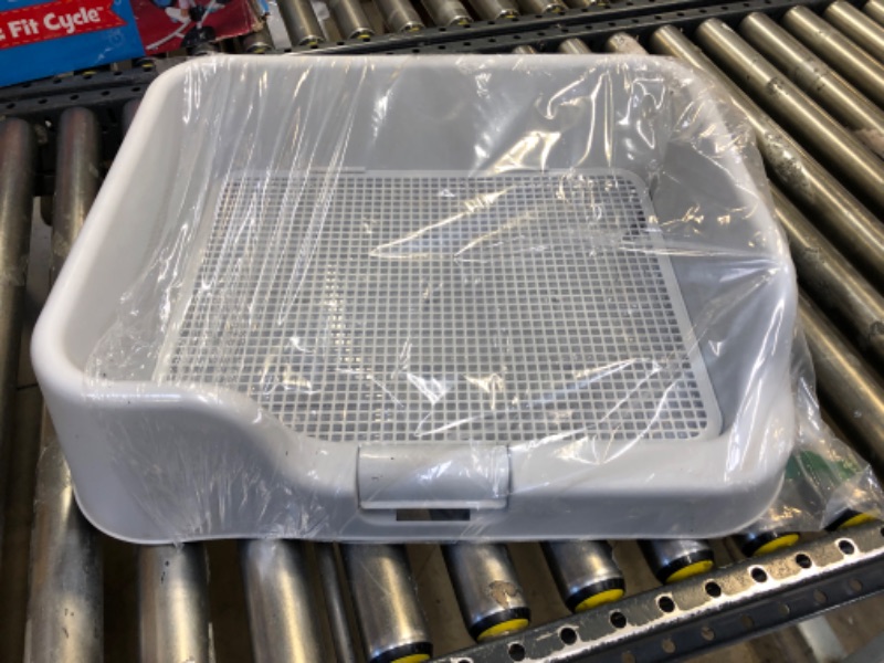 Photo 1 of [DogCharge] Indoor Dog Potty Tray – with Protection Wall Every Side for No Leak, Spill, Accident - Keep Paws Dry and Floors Clean (Tray Only, Grey)
