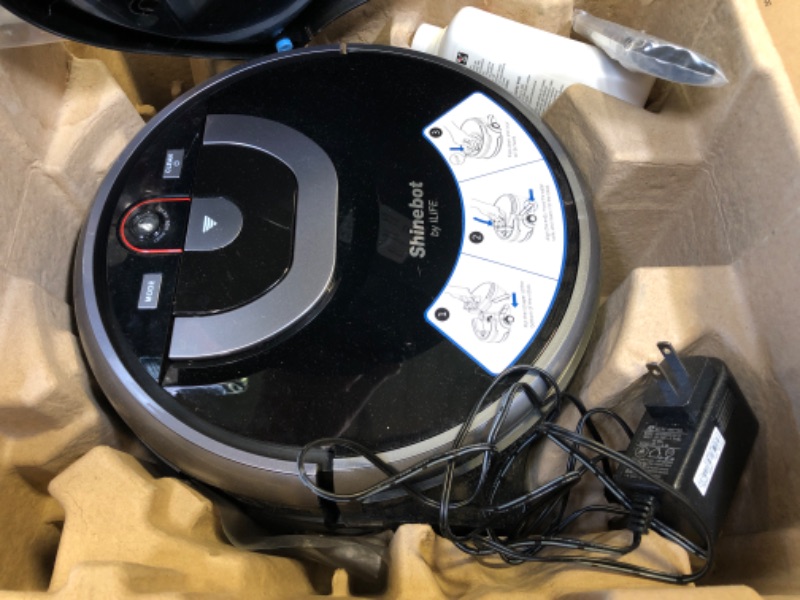 Photo 3 of ILIFE Shinebot W450 Mopping Robot Cleaner, Wet Scrubbing, Floor Washing, Wi-Fi Connected, Works with Alexa, XL Water Tank, Zig-Zag Cleaning Path, for Hard Floors only.
