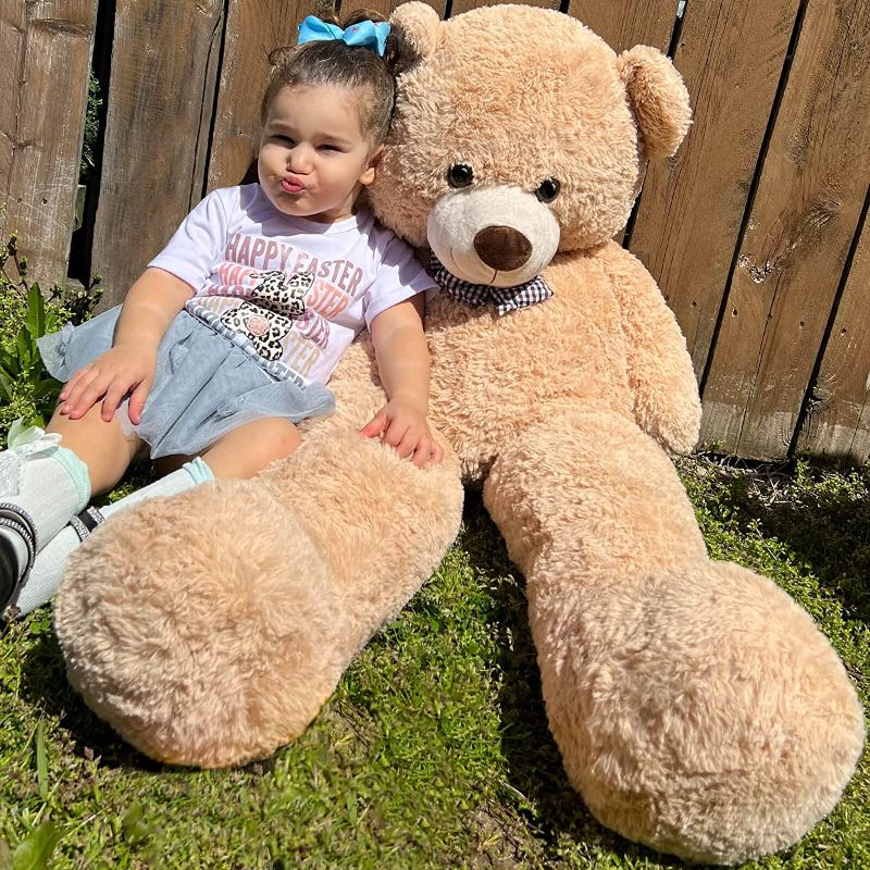 Photo 1 of MaoGoLan Giant Big Teddy Bear 4 Feet 47 inch Life Size Tan Plush Bear Brown Stuffed Animal for Children Boyfriend
