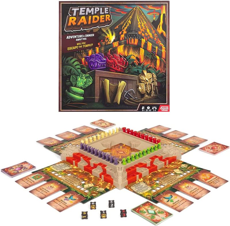 Photo 1 of Temple Raider Board Game | Jakks Wild Games | Strategy Board-Game | Family Dice Game for Adults and Kids | 2 to 4 Players | Average playtime 25-45 minutes | Ages 8+
