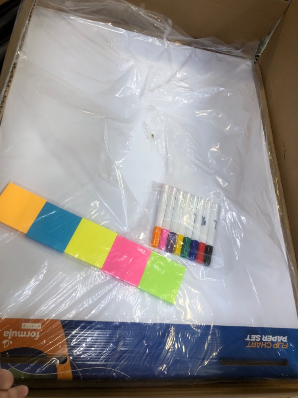 Photo 1 of Large Flip Chart Easel Pads Bundle with 3 25 x 30-Inch Sticky Flip Charts, 8 Colorful Flip Chart Dry Erase Markers & 5 Sticky Note Pads