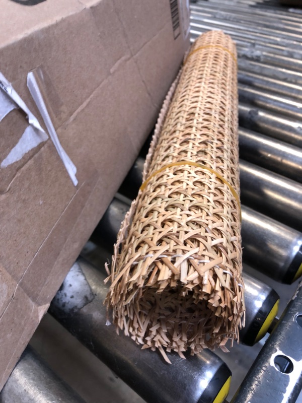 Photo 3 of 18" Width Cane Webbing 3.3Feet, Natural Rattan Webbing for Caning Projects, Woven Open Mesh Cane for Furniture, Chair, Cabinet, Ceiling
