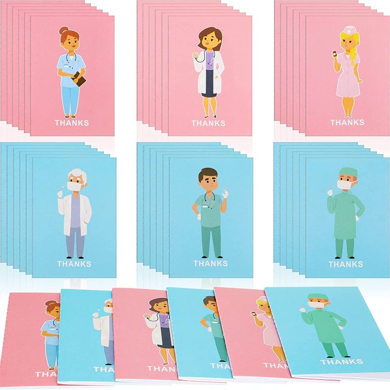 Photo 1 of 36 Pcs Mini Nurse Notebooks Cute Cartoon Thank Mini Nurse Gift Pocket Notepads Healthcare Workers Image Nursing Notebook Nurse Notepad Medical Journal for Nursing Student Appreciation Favor, 6 Styles
