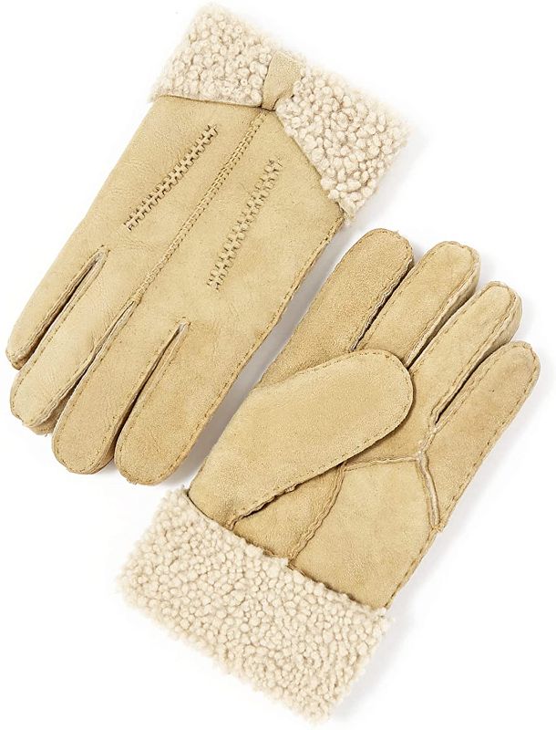 Photo 1 of YISEVEN Women's Winter Sheepskin Shearling Leather Gloves Mittens Wing Cuffs
SIZE MEDIUM