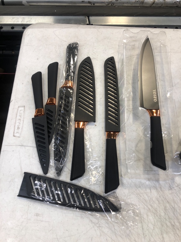 Photo 2 of 6PC KNIFE SET WITH BLADE GUARDS 