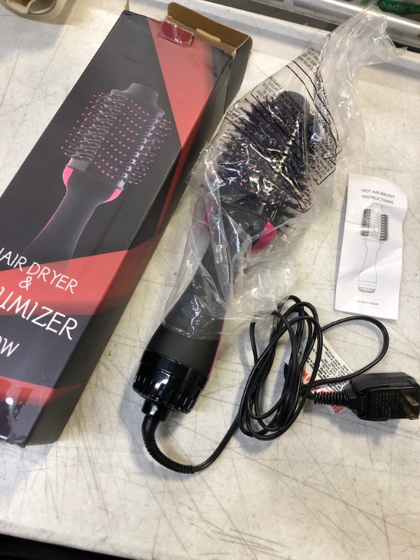 Photo 1 of Hair Dryer Brush Blow Dryer Brush in One, 4 in 1 Styling Tools Blow Dryer with Ceramic Oval Barrel, Hair Dryer and Styler Volumizer, Hot Air Brush Hair Straightener Brush for All Hair Types