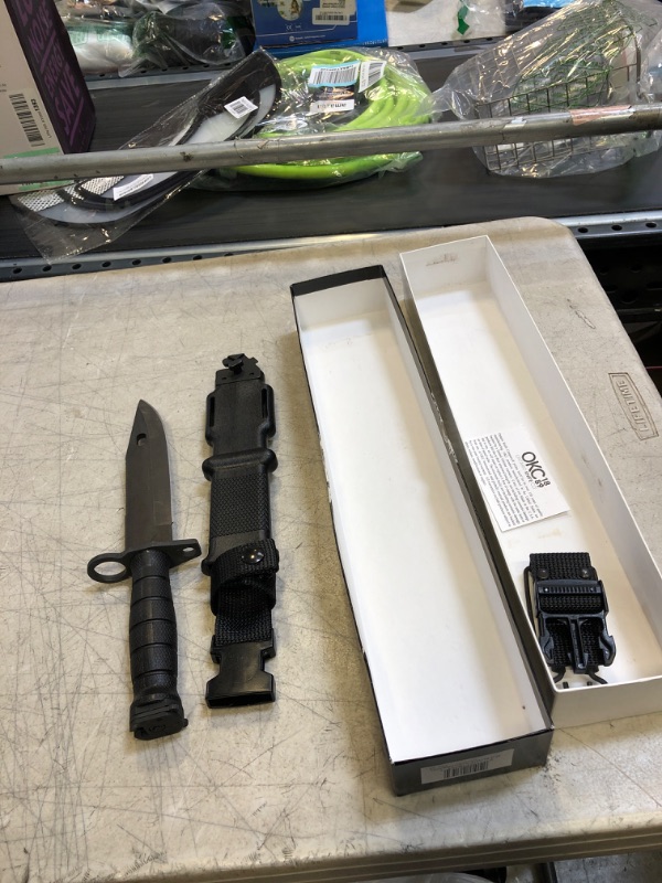 Photo 2 of Ontario Knife Company, M9 Bayonet and Scabbard, Black, Overall Length: 12.25"