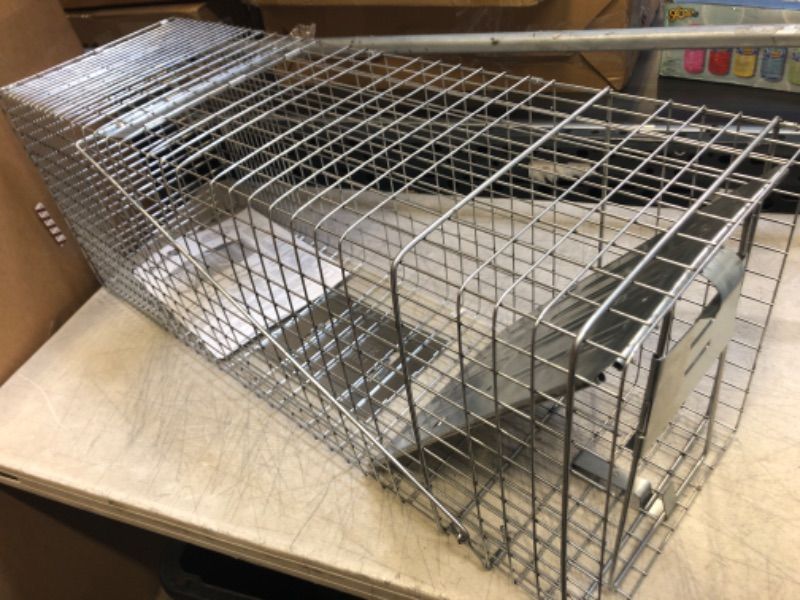 Photo 2 of Havahart 1079SR Large 1-Door Humane Catch and Release Live Animal Trap for Raccoons, Cats, Bobcats, Beavers, Small Dogs, Groundhogs, Opossums, Foxes, Armadillos, and Similar-Sized Animals