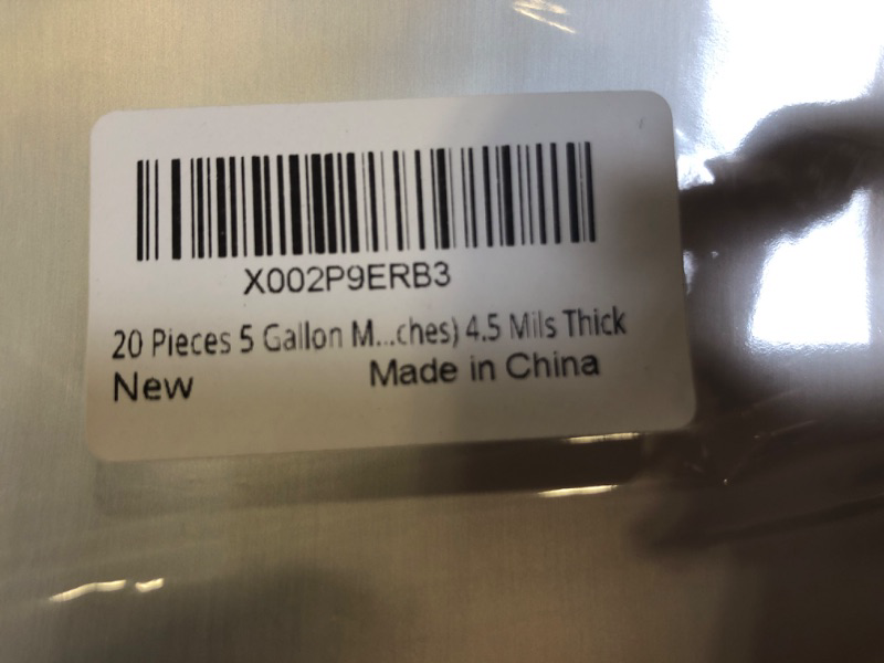 Photo 3 of 20 Pieces 5 Gallon Mylar Bags 4.5 Mils Thick