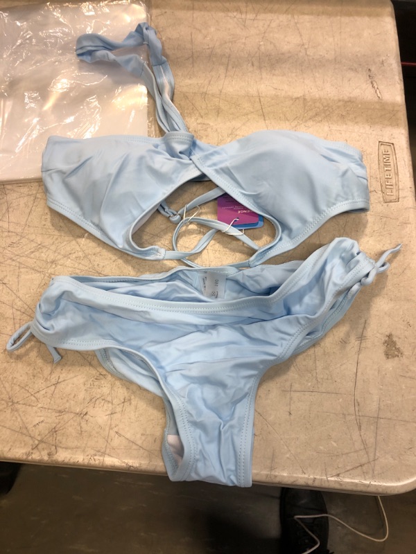 Photo 1 of 2 PC LIGHT BLUE SWIM SUIT ( SIZE: T3 )