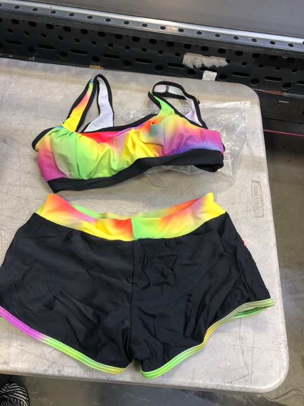 Photo 1 of 2 PC COLORFUL SWIM SUIT SET ( SM) 