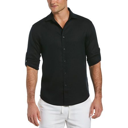 Photo 1 of 
Cubavera Men's Linen Blend Travelselectâ?¢ Long Sleeve Shirt in Jet Black ( SIZE: LARGE ) 
