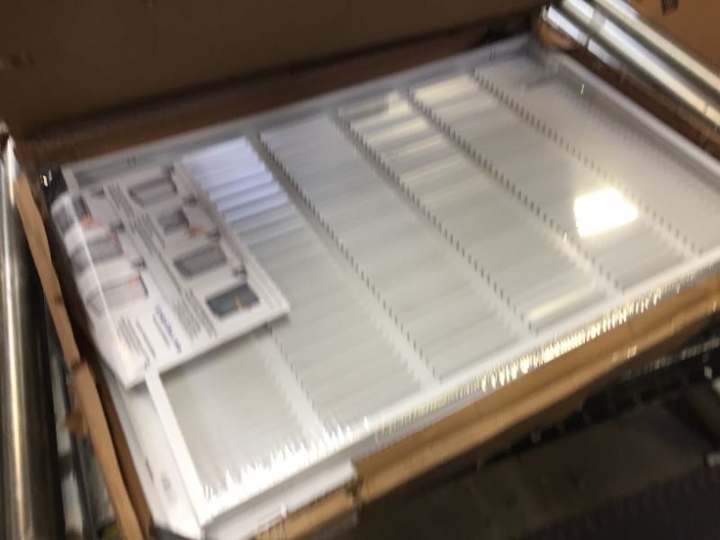 Photo 2 of 30"W x 20"H [Duct Opening Size] Steel Return Air Filter Grille (AGC Series) Removable Door, for 1-inch Filters, Vent Cover Grill, White, Outer Dimensions: 32 5/8"W X 22 5/8"H for 30x20 Opening Duct Opening Size: 30"x20"