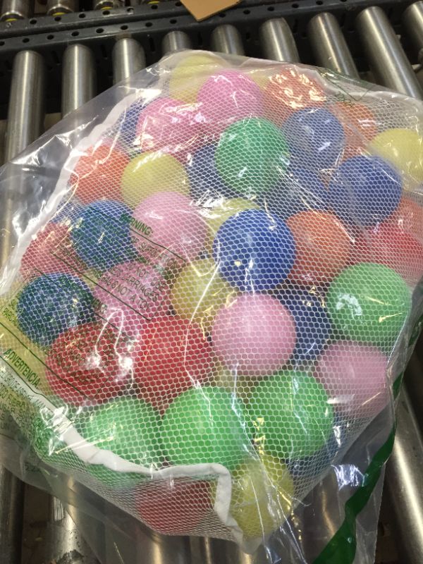 Photo 2 of Click N' Play Phthalate Free BPA Free Crush Proof Plastic Ball Pit Balls in Reusable and Durable Storage Mesh Bag with Zipper 100 Pack