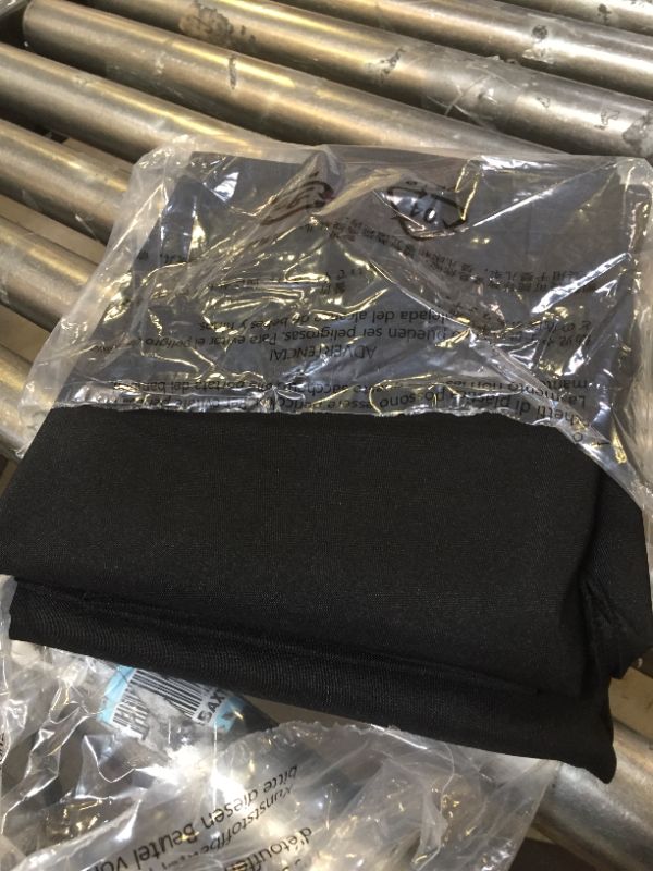 Photo 1 of Amazon Basics Round Washable Polyester Fabric Tablecloth - Round 70", Black, Pack of 4 Black Round 70 in Pack of 4