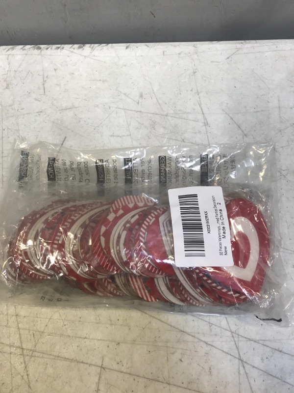 Photo 1 of 50 Pieces Valentine's Day Wooden Heart Embellishments Wood Heart Shaped Ornaments Red Heart-Shaped Hanging Wood Slice Tags for Valentine's Day Anniversary Wedding Themed Parties Decoration
