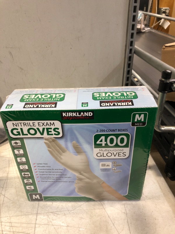 Photo 1 of 400 PC MEDIUM NITRILE EXAM GLOVES 