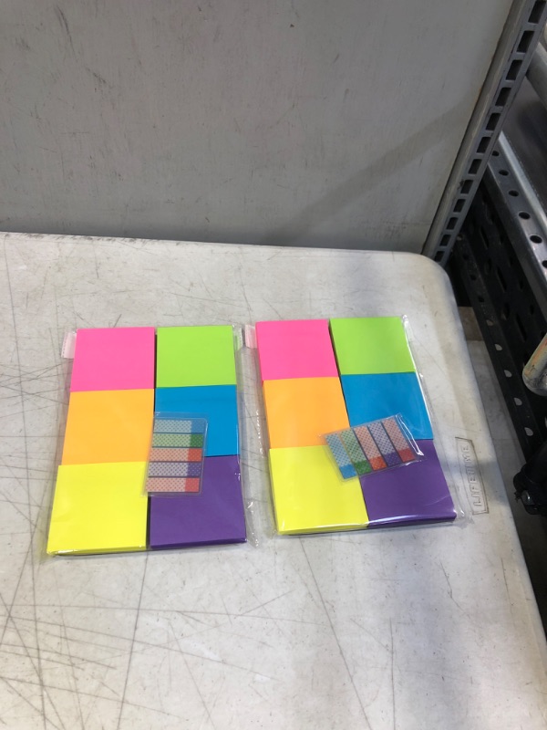 Photo 1 of Sticky Notes 3 x 3 in, 6 Colors Post Self Sticky Notes Pad Its, Bright Post Stickies Colorful Sticky Notes for Office, Home, School, Meeting, 6 Pads/Pack, 110 Sheets/pad ( PACK OF 2 ) 