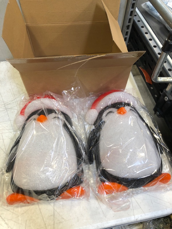 Photo 1 of 2 Pack Christmas Porch Light Cover,Penguin Outdoor Light Cover,Christmas Holiday Decoration Light Covers for Outdoor Garage Lights,Large Light Fixtures Decor
