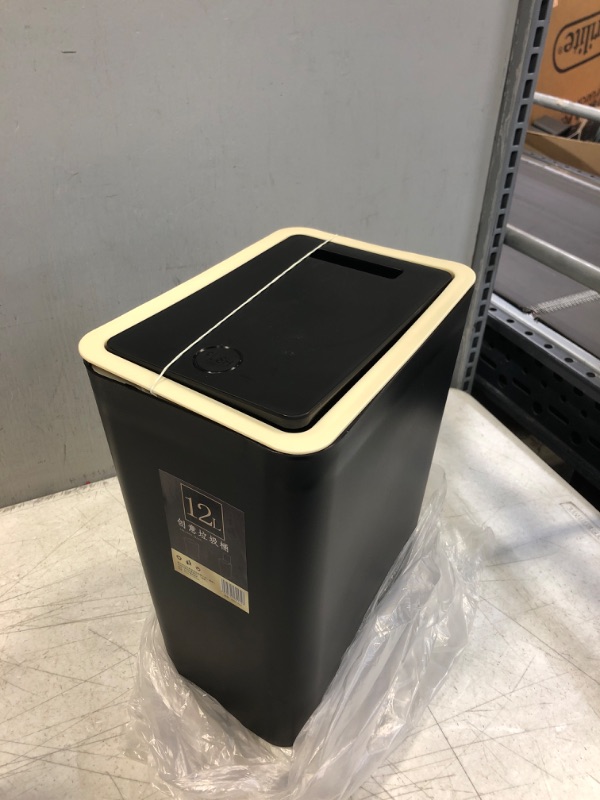 Photo 1 of 3.2 Gallon bathroom trash can with lid,Black