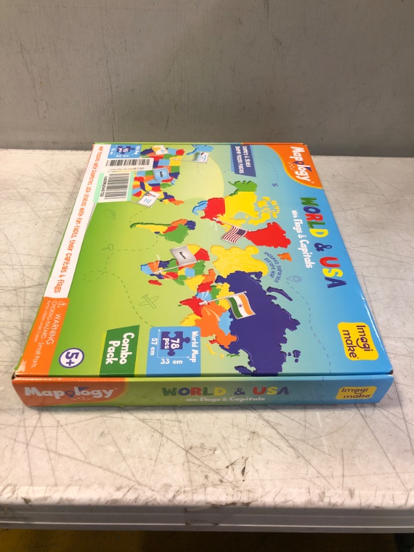 Photo 3 of Imagimake Mapology US & World Map Puzzle- Geography for kids-United States Puzzle with Capitals- Flags of the world-Learning & Education Toys for Kids 5-7-Gift for 5, 6, 7, 8 & 9 Year Old Boys & Girls Combo: USA & World