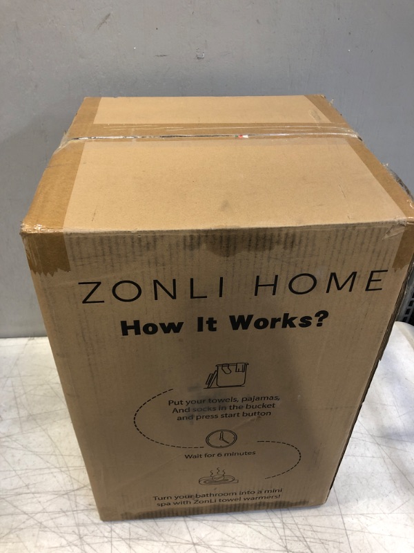Photo 2 of ZonLi Towel Warmer - Luxury Towel Warmers for Bathroom, 1 Min Fast Heating, 4 Timer Settings, 1 Hour Auto Off, Fits Up to 2 Oversize Towels, Blankets, PJ's, Best Gift for Her (Light Grey)(FACTORY SEALED OPENED FOR PHOTOS)