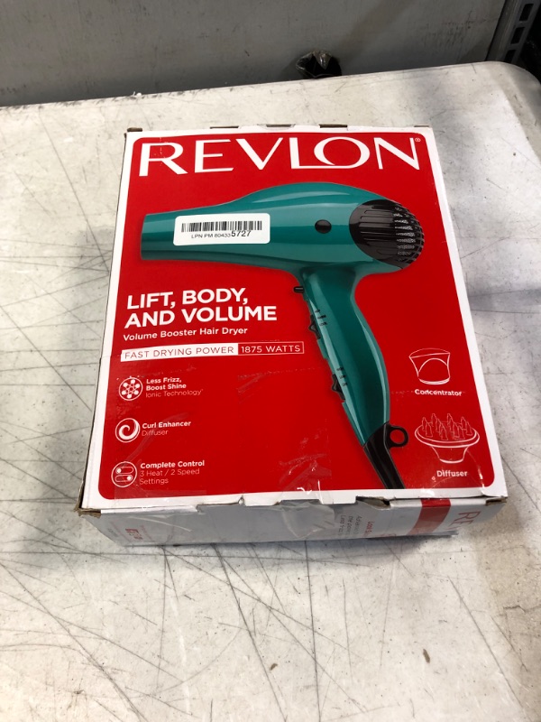 Photo 2 of Revlon RVDR5036 Volume Booster Hair Dryer - 1875W - Green