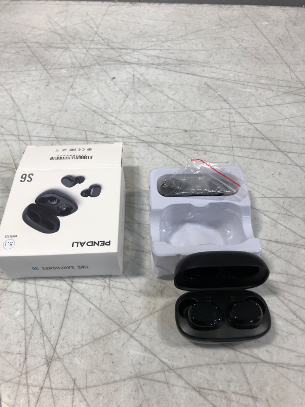 Photo 1 of Bluetooth Wireless Earbuds pendali Wireless Sports Bluetooth Earphones IPX7 Waterproof in Over Ear Headphones Built-in Mic Headset for iPhone 14 Android Running Outdoor Workout Sport Yoga S6