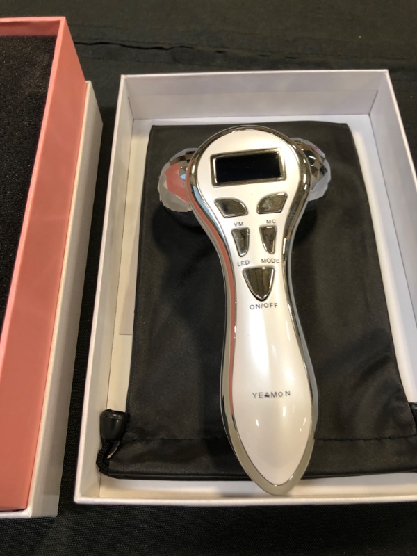 Photo 1 of 4D Microcurrent Face Massager Roller,Electric Rechargeable Face Lift Roller Arms Legs Massager for Anti Aging Wrinkles Facial Massage