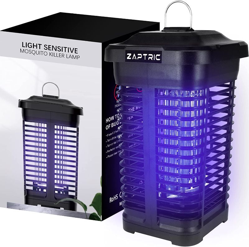 Photo 1 of ZAPTRIC Bug Zapper for Indoor and Outdoor, 4200V Electric Fly Swatter, Auto On/Off, Gnat Mosquito Zapper Fly Trap for Home, Kitchen, Backyard, Camping, Balcony