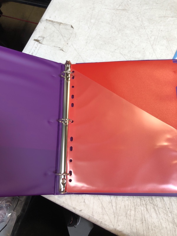 Photo 2 of 1 INCH PURPLE THREE RING BINDER