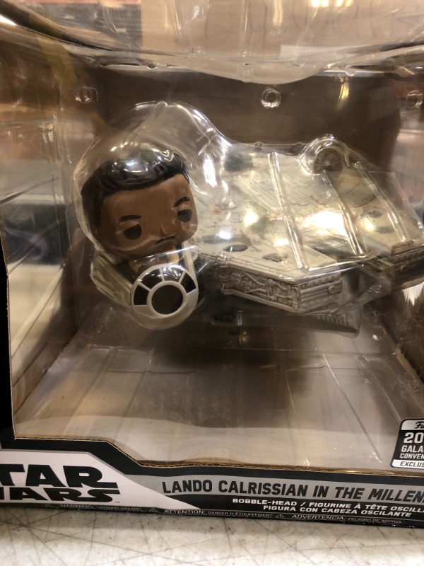 Photo 2 of Funko Pop! Ride Super Deluxe: Star Wars - Lando Calrissian in The Millenium Falcon (Shared Galactic Convention, Amazon Exclusive), Multicolor