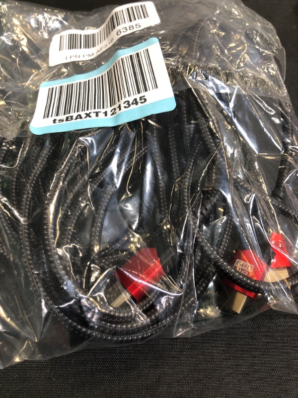 Photo 2 of 8K HDMI Cables 2.1 10FT 2-Pack?JSAUX 48Gbps 8K & 4K Ultra High Speed Cords(8K@60Hz 7680x4320, 4K@120Hz) eARC HDR10 HDCP 2.2 & 2.3 3D, Compatible for PS5/PS4/X-Box/Roku TV/HDTV/Blu-ray/LG/Samsung QLED 10FT Red 2