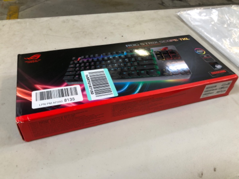 Photo 4 of ASUS RGB Mechanical Gaming Keyboard - ROG Strix Scope TKL | Cherry MX Brown Switches | 2X Wider Ctrl Key for FPS Precision | Gaming Keyboard for PC, Black ROG Cherry MX Brown Switches Black