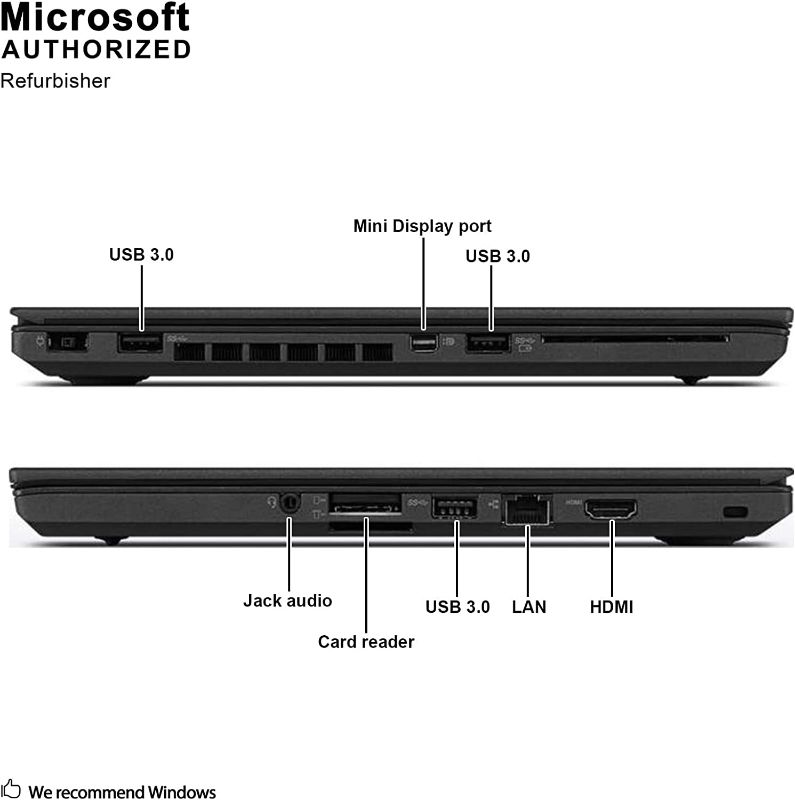 Photo 3 of Lenovo ThinkPad T460s (20F9-0038US) Intel Core i5-6300U, 8GB RAM, 256GB SSD, Win10 Pro64 