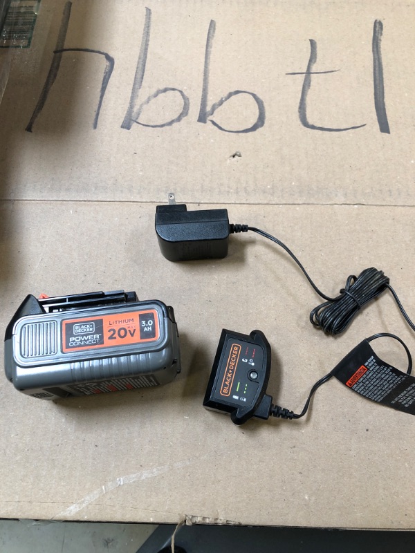 Photo 2 of BLACK+DECKER 20V MAX* POWERCONNECT 1.5Ah Lithium Ion Battery + Charger 